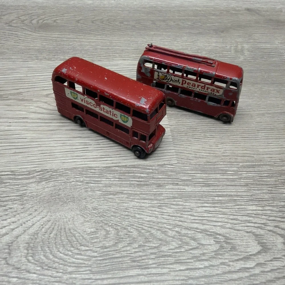 VTG Matchbox Lesney No.5  Red Routemaster London Bus BP Visco-Static #56 Trolly